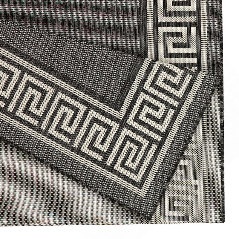 Tapis intérieur / extérieur anthracite Sunshine, Rectangle 5 pi 3 po x 7 pi 3 po