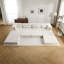 Canapé-lit convertible au sol avec une conception modulaire, aucun assemblage requis, de la mousse à mémoire de forme à haute densité et un tissu polaire doux pour un confort ultime.-1336565298
