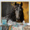 «Yellow Horse Bold Elegance», reproduction sur toile encadrée