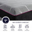 Très grand matelas très grand confort - 11 pouces avec fonction de tête réglable 11 "matelas en mousse viscoélastique rafraîchissante, housse gris anthracite pour le contrôle