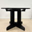 Table de salle à manger 59 po x 43 po ovale, extensible avec rallonge amovible, base en tréteau noir pour table de style, 6 sièges,
