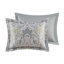 6 Piece Cotton Comforter For King - Grey With Fine Details In Bedding