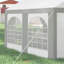 4 X 4m Galvanised Steel Party Tent, Outdoor Marquee Gazebo With Removable Sidewalls, Four Windows And Double Zipper Doors For Wedding Party Event