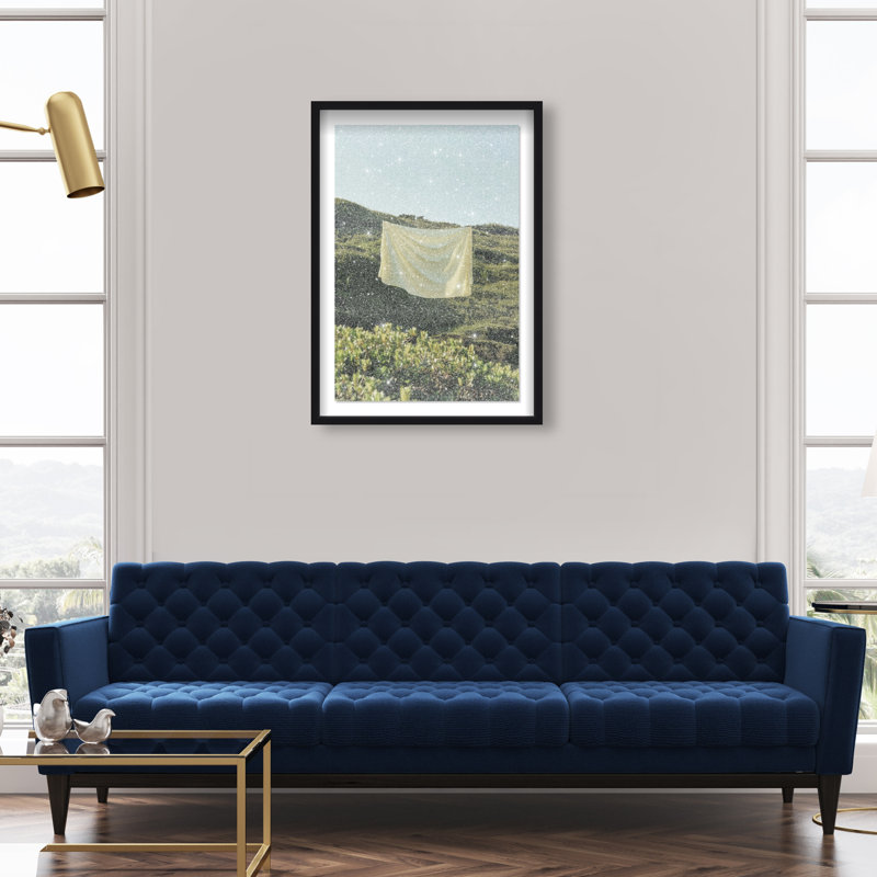 Floating Cotton II Print by Oliver Gal, 16.5"H x 11.5"W, Black Shadowbox