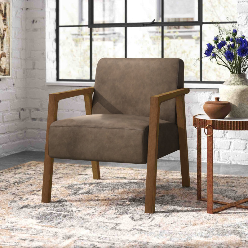 Keishawna Upholstered Armchair, Brown 