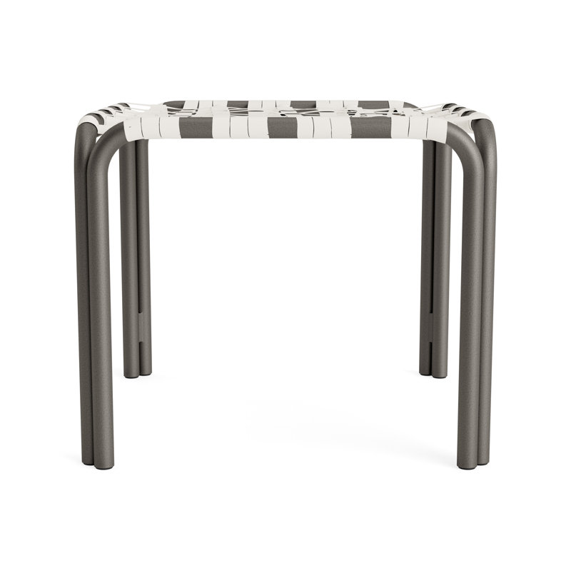 Kantan Outdoor Square Side Table, Mica, White Lite