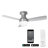 44" Flush Mount Outdoor/Indoor Smart Ceiling Fan with Remote Control, Works With Google Assistant, Amazon Alexa and IOS/Android Mobile APP-48461476-48461475