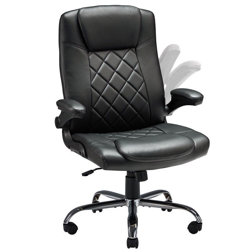 Fauteuil de direction avec accoudoirs relevables, Noir