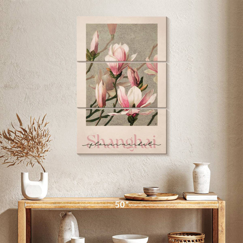 Harnek Shanghai Flower Market Poster, 32" H x 20" W