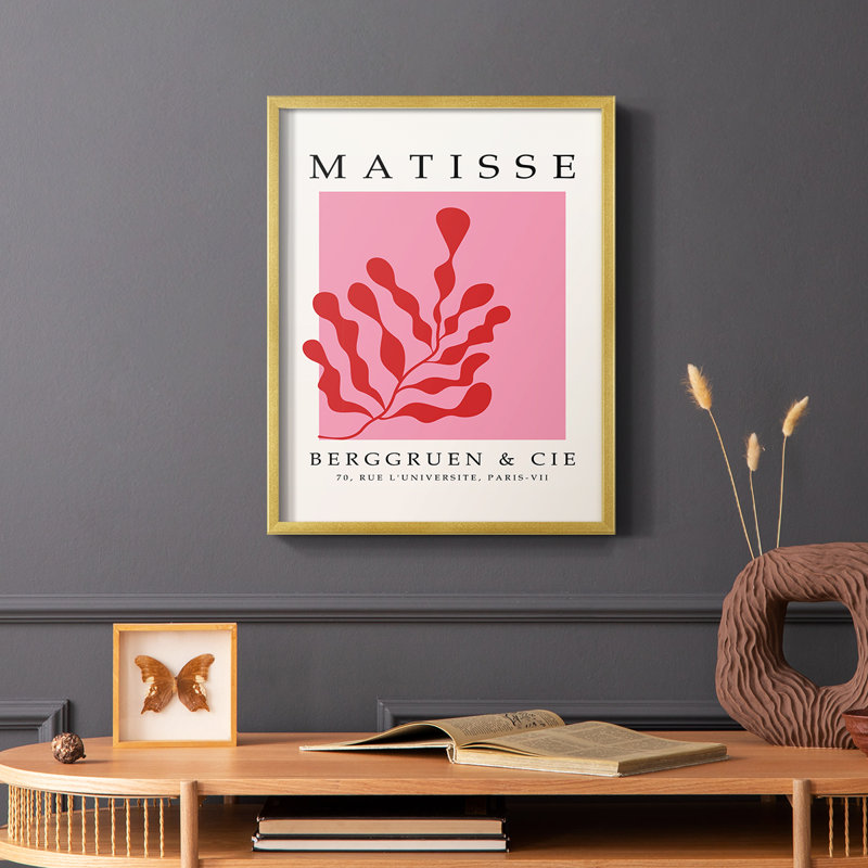 Matisse XLVI, reproduction encadrée - bois massif, H 10 po x l 8 po