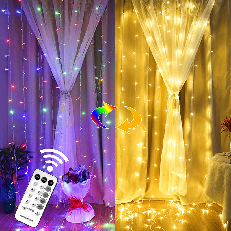 10'' Plug-in LED Curtain String Light