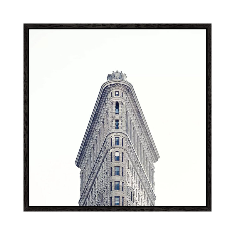 Flat Iron by Caroline Mint - Print on Canvas, 93.98 cm H x 93.98 cm W, Black Framed