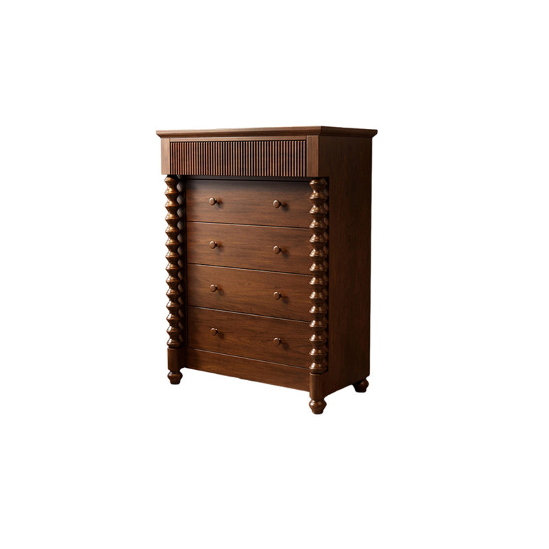 Commode d'appoint style européen, Brun