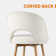 360°Swivel Upholstered Counter Stools with Backrest