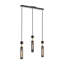Lustre suspendu moderne 25 po noir et or 3 lumières