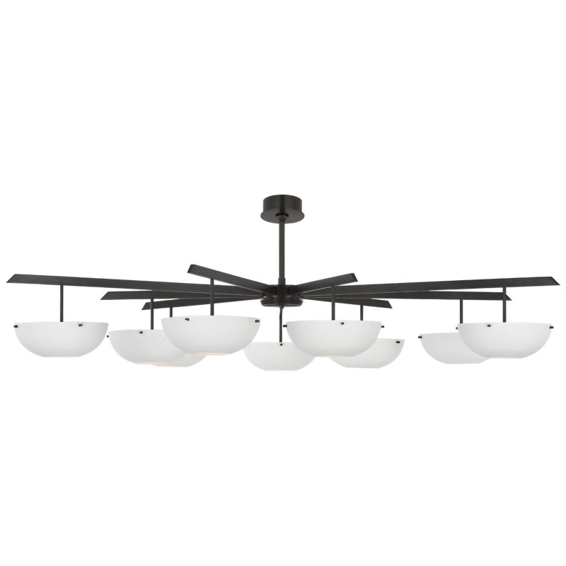 Valencia 9 - Light LED Chandelier, Bronze, White