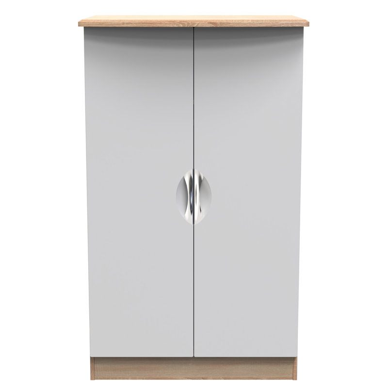Bhodhini 2 Door Midi Robe, Grey Matt/Bardolino Oak