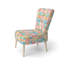 Chaise d'appoint French Country - Chaise d'appoint jaune et bleu Pastel Tiles-1324106539