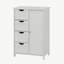 Armoire de rangement pour salle de bain, armoire de plancher avec tablette réglable et tiroirs