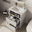 Meuble-lavabo de salle de bain cannelé, armoire autoportante de style maison de campagne avec 2 tiroirs coulissants et 1 tiroir rabattable-125772197-125772198