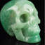 Sculpture crâne de cristal Aventurine vert taillée à la main pierre naturelle style 04