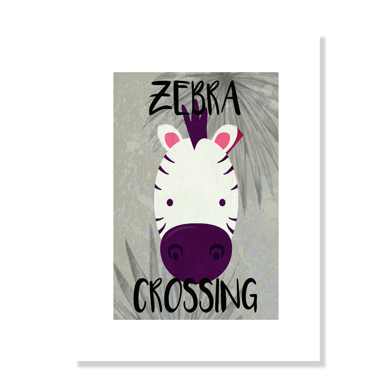 Impression sur papier Zebra Crossing, H 10 po x l 8 po x P 1 po, Papier