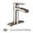 Modern Single Hole Bathroom Faucet with Drain Assembly, Single Handle Vanity Sink Faucet with Waterfall Spout and Hot Cold Water Control-63013496