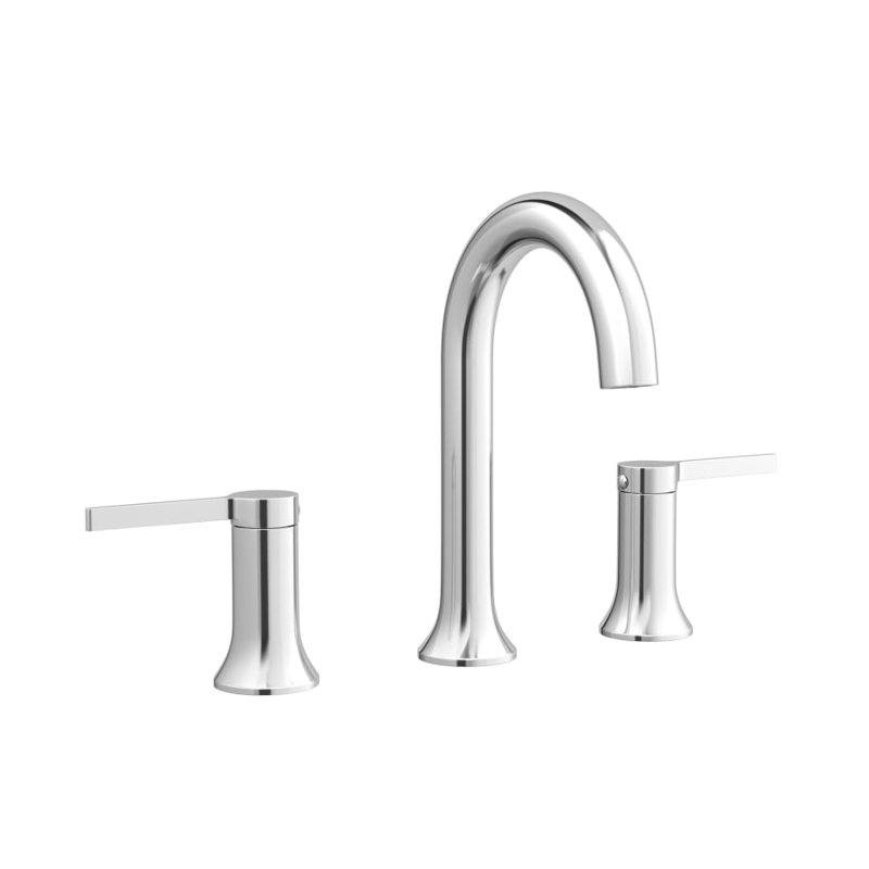 Widespread 2-handle Bathroom Faucet with Drain Assembly, Chrome