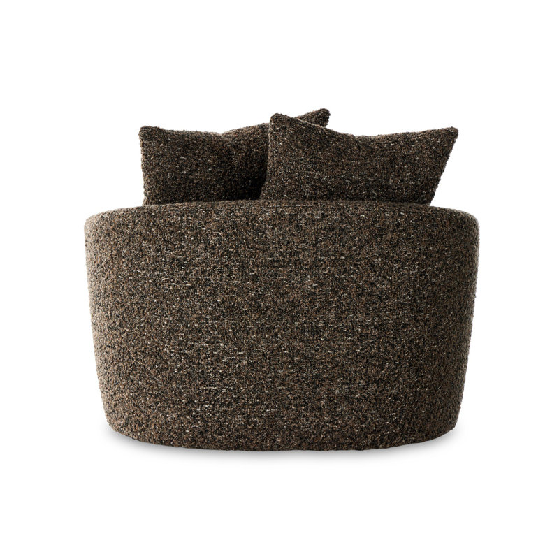 Chloe Swivel Armchair, Ivan Granite Boucle