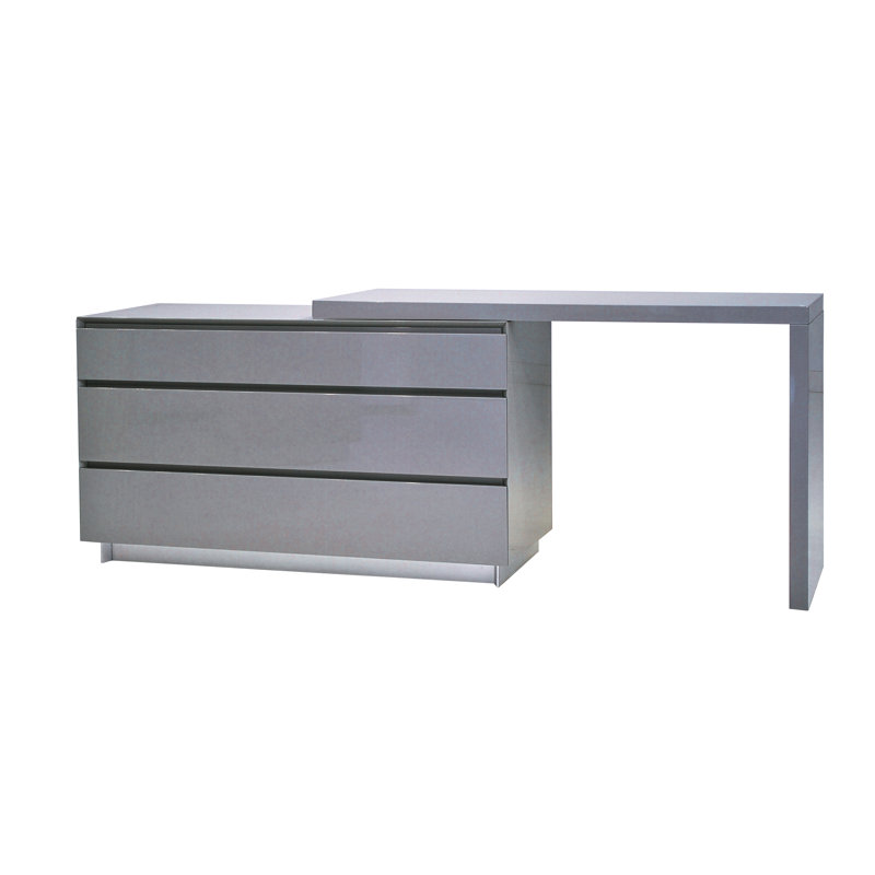 Savvy 96 " W 3 - Drawer Dresser, Grey