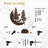 Deer in Pine Trees Forest Minimalist Modern Abstract Wall Sculpture Hangings Metal Wall Décor-94207958-94207963