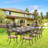 Afat 8 - Person Patio Dining Set with Rectangular Table , Cushions Included-982923339