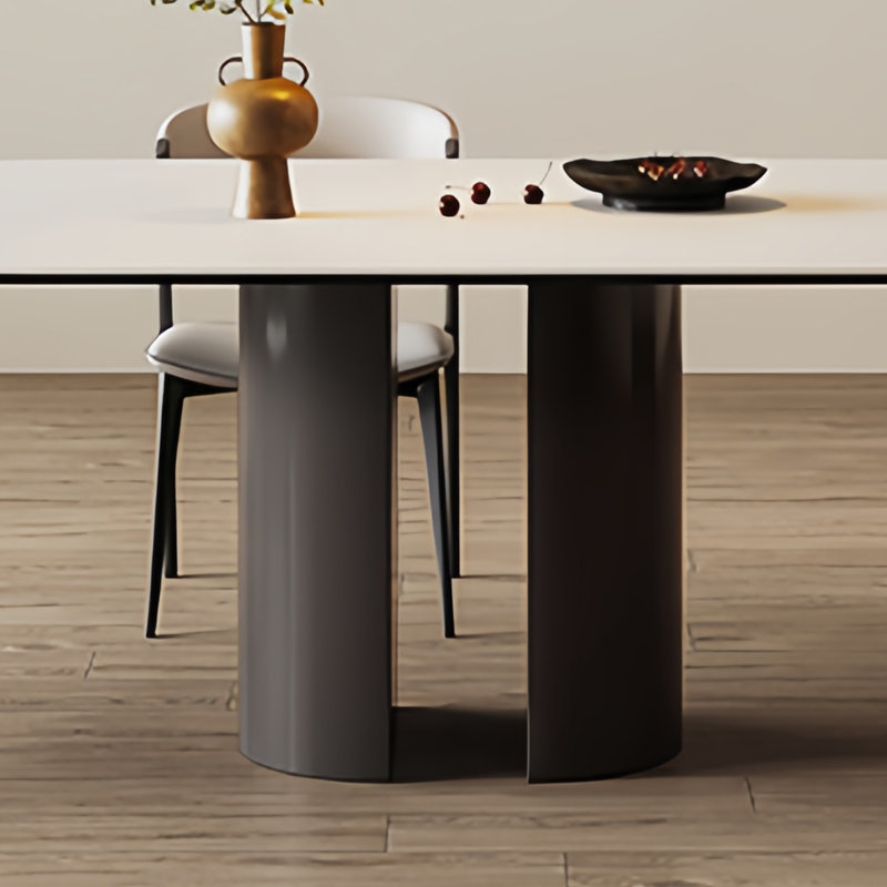 Minimal modern dining table, 29.53"H x 55.12"L x 31.50"W