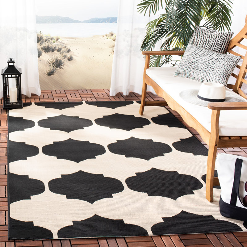 Herefordshire Performance Geometric Indoor/Outdoor Area Rug, Rectangle 5'3" x 7'7"