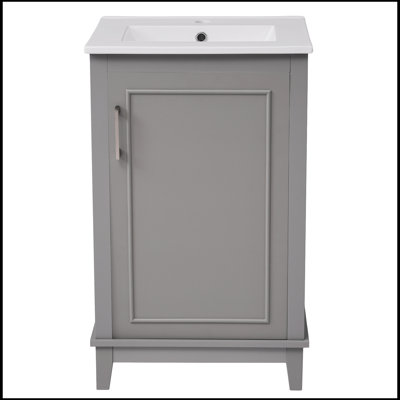 Ensemble de meuble-lavabo simple 20 po avec plateau en céramique Samith