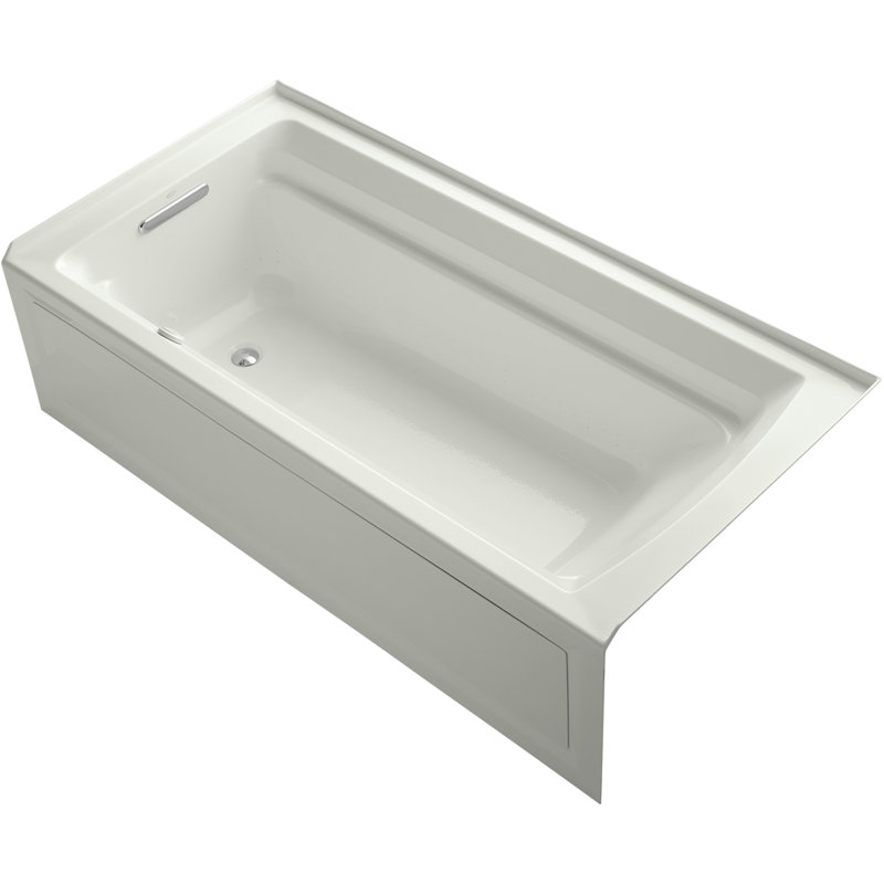 Archer 72" x 36" Alcove Air Acrylic Bathtub Heater Included, Dune, Left