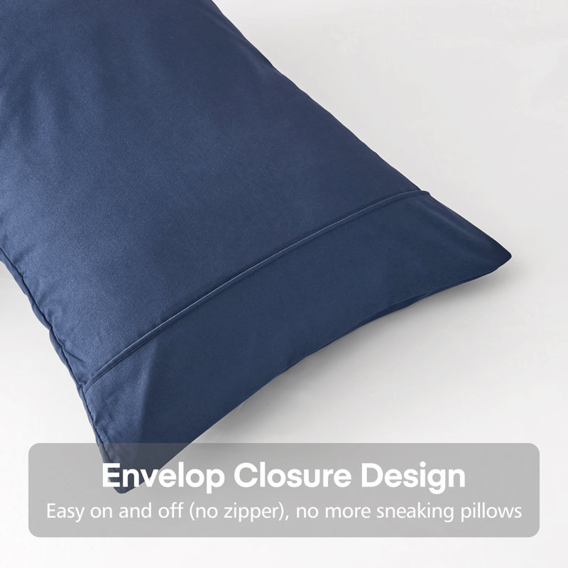 Microfiber - Set of 2, King, Navy Blue
