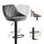 Paynter Swivel Upholstered Adjustable Height Counter Stool with Metal Frame-420153900
