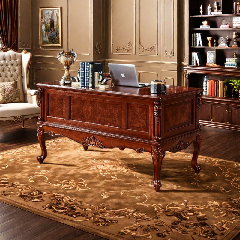 Bureau luxueux de style américain, H 30,71 po x l 59,06 po x P 29,53 po