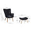 Nekoma Upholstered Accent Chair with Footstool-833743611