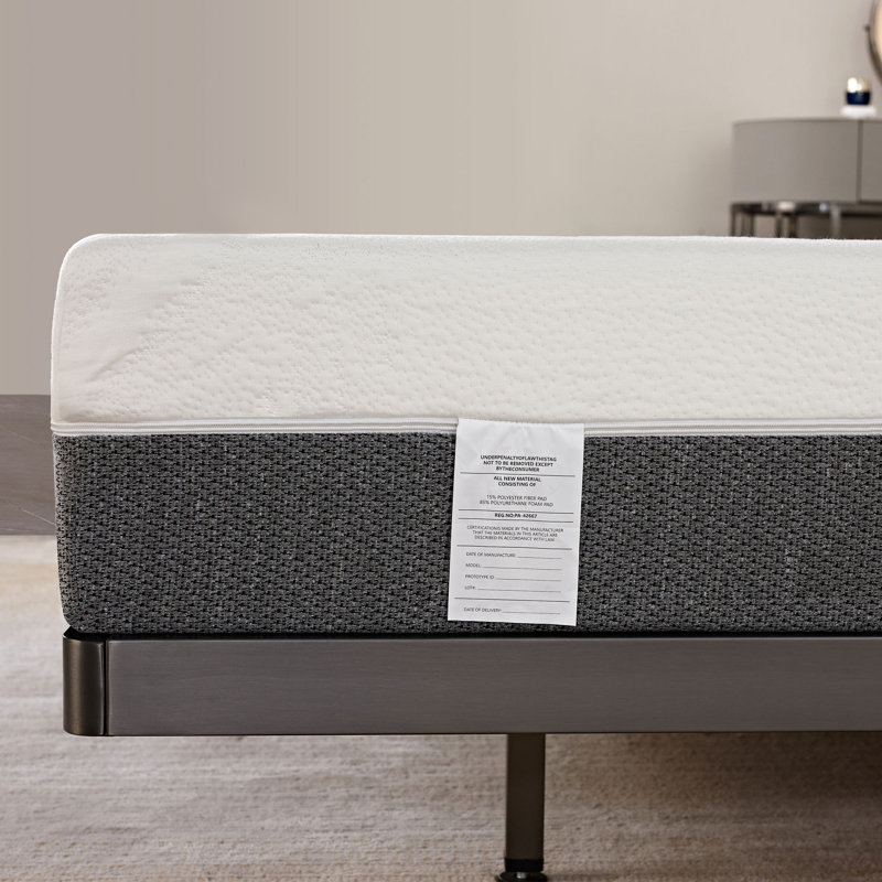 Matelas en mousse viscoélastique gélifiée mi-ferme 12 po Luck Home, 10 po, Très grand