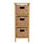 Armoire de rangement à 3 niveaux en bois de pin fabriqué à la main à 3 niveaux avec 3 jacinthes d'eau Cohen Cohen-130298187-130298190