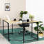 Charo L-Shaped Metal Base Writing Desk