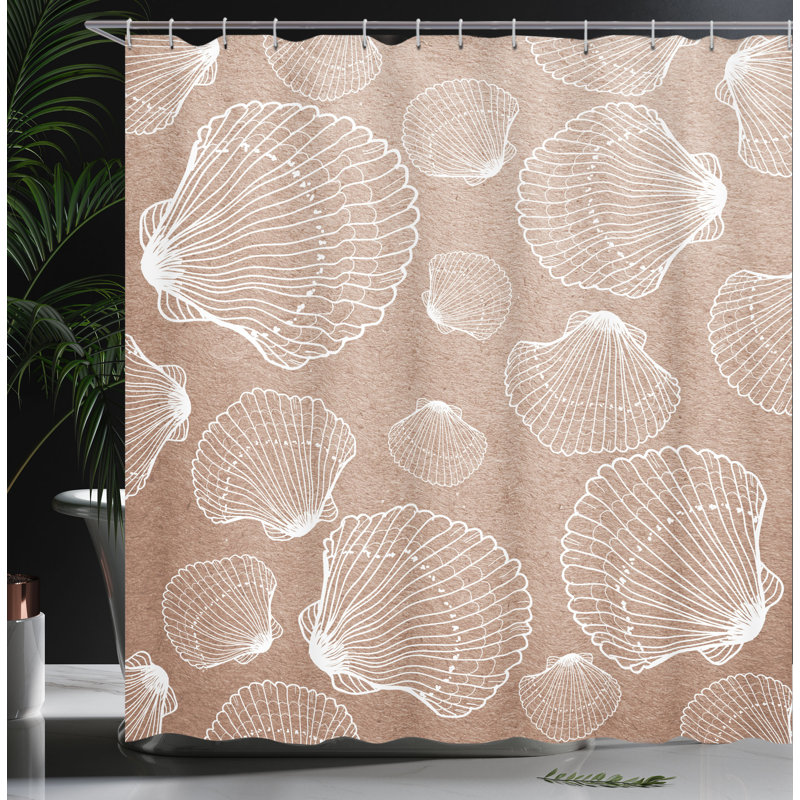 Ensemble de rideau de douche + crochets, H 70 po x l 69 po