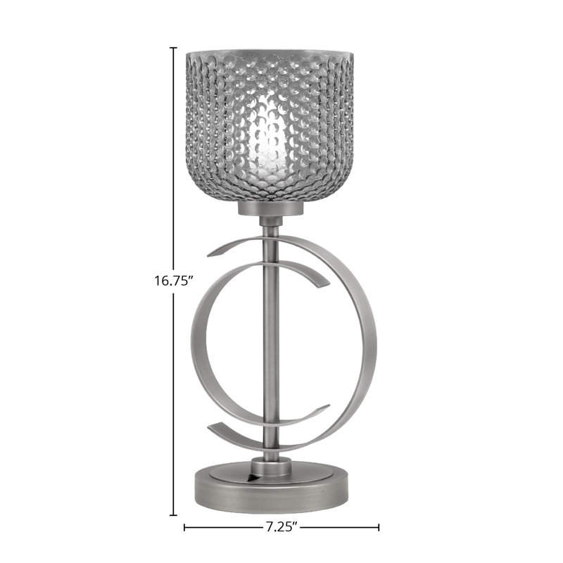 Gulea Lamp, Graphite, Clear, 16.75" H x 7.25" W x 7.25" D