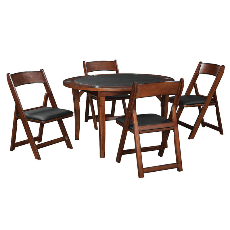 Ensemble de table de poker 48 "par la salle de jeux de la RAM, Châtaignier