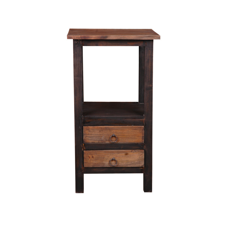 Plattsburgh Solid Wood 2 - Drawer End Table
