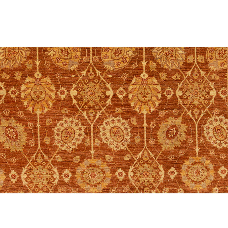 Tapis rectangulaire en laine noué à la main