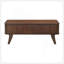 Table de bout avec rangement en noyer de 1 pièce