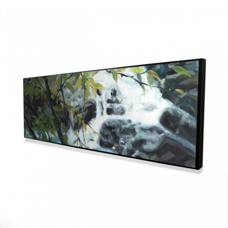 Art mural encadré gris "Peaceful Fall", H 49,25 po x l 17,25 po